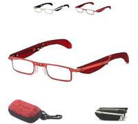 Freshrared/Wasuperstore Foldable Reading Glasses Smart Gadgets, Wasuperstore Foldable Reading Glasses Smart Gadgets (Red,+2.5)