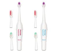 Freshsell Adults Electric Massage Toothbrush 3 Head Replacement Battery Operated Portable
