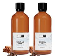 Freshskin Beauty LTD | Christmas Spice Fragrance Oil - 200ml (2 x 100ml) - Candles, Bath Bombs, Soap Making, Reed Diffusers & Wax Melts - Cosmetic Grade - Vegan Friendly