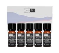 Freshskin Beauty LTD | Starter Kit Essential Oil Gift Set - Relaxing 5 x 10ml - Diffuser for Home, Aromatherapy, Strong Fragrance | Bergamot, Geranium, Lavender, Cedarwood Atlas & Ylang Ylang