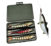 Freshwater Bait, Bait | Swimbait Set for Saltwater and Freshwater: Equipment Whose Consists of 3 Different Baits, D, Fishermen, Father, Beginners in the Open River