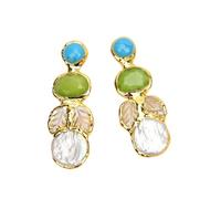 Freshwater Cultured White Coin Pearl Shell Leaf Green Jade Stud Earrings For Lady Jewelry Gifts necklaces