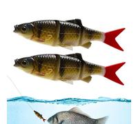 Freshwater Fishing Lures - 2 Pieces Soft Lures Simulation Fishing Lures | Soft Lure Swimmer Bait | for Saltwater Fresh Ice Shore Camping Pond Kayak Outdoor Bass Trout Catfish