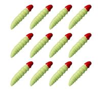 Freshwater Floating Worm Lure 12 Piece Set | 1.5 Inch Segmented Soft Lure for Shoreline Casting and Light Lures Fishing