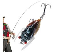 Freshwater Lures, Bass Lures - Lure with Bass Bait - Realistic Swimbaits Jigs Fish Lures with Cicada Bait for Freshwater Lake Pond