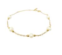 Freshwater Pearl Bridesmaid Wedding Gold Bracelet Harfi Gold 18cm
