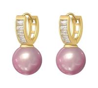 Freshwater Pearl Earrings, Robust Copper and Versatile Design for Daily or Evening Wear Natural Pearl Jewellery