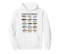 Freshwater River Monsters Large Freshwater Fish Species Pullover Hoodie