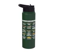 Freshwater River Monsters Large Freshwater Fish Species Stainless Steel Insulated Water Bottle