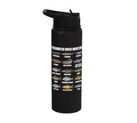 Freshwater River Monsters Large Freshwater Fish Species Stainless Steel Insulated Water Bottle