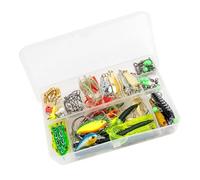 Freshwater Saltwater Lures, Set Lures - Realistic Bass Lure Kit with 3D Eyes | Swimbait with Storage Box Portable Hard Equipment Accessories