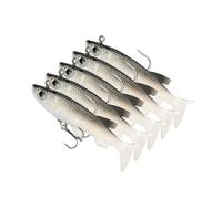 Freshwater Saltwater Universal Soft Lure Set Bio-mimetic T-Tail Swimming Lures Bass Imitations with Sharp Hooks Long-Distance Casting Snag- Fishing