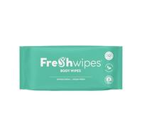 FreshWipes Antibacterial Body Wipes For Adults 1 Pack (12 Wipes) - Ocean Fresh Scent - Large Biodegradable Wet Wipes - Dermatologically Tested & Suitable for Elderly or Disabled - Great for Camping