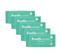 FreshWipes Antibacterial Body Wipes For Adults 5 Pack (60 Wipes) - Ocean Fresh Scent - Large Biodegradable Wet Wipes - Dermatologically Tested & Suitable for Elderly or Disabled - Great for Camping