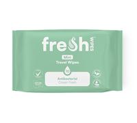 FreshWipes Mini Antibacterial Body Wipes for Adults 1 Pack (10 Wipes) - Biodegradable Wet-Wipes - Dermatologically Tested & Suitable for the Elderly or Disabled - Great for Camping (Ocean Breeze)
