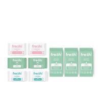 FreshWipes Top to Toe Complete Wipes Collection Nine Packs COCONUT BREEZE