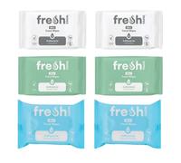 FreshWipes Travel Wipes Set of 6 Packs COCONUT BREEZE