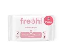 FreshWipes Unscented Intimate Hygiene Wipes 4 Pack (40 Wipes) - Gentle Cleansing Wet Wipes for Women & Men - Odour Removing & pH Balanced for Sensitive Skin - Dermatologically Tested