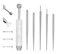 Fresilkora 6PCS Piercing Insertion Tool, Screw On Body Piercings Kit, Piercing Taper Ball Grabber Tool, Threadless Insertion Pin Thread Body Piercing Kit, for Changing Jewelry Ear/Nose/Navel/Lip
