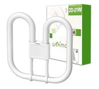 Fresilkora GR10q 4-Pin 16W 3500K Bathroom Light Bulb, Warm White Fluorescent Light Tubes, Non-Dimmable CFL Ceiling Light Bulb, DD Flat Butterfly Bulb Square for Recessed Indoor Stair Corridors