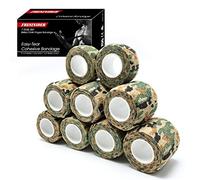 FRESINIDER 9 Rolls Self Adhesive Wrap Athletic Tape Gauze, Breathable Elastic Cohesive Bandage for Sports Injury & Pet (7 Pcs 2"x 5 Yards + 2 Pcs 1" X 5 Yards) (German Woodland Camo)