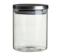 Orsina Freska 700Ml Storage Jar, Clear Glass With Airtight Silicone Seal And Metallic Lid