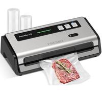 FRESKO Automatic Vacuum Sealer Machine, 140 Watt Food Vacuum Sealer with Double Heat Seal, Built-in Cutter & Bag Storage, Professional Vacuum Pack Machine for Sous Vide, Includes 2 Rolls Bags(V6)