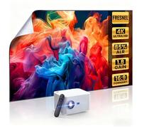 [Fresnel 80% ALR Projector Screen] Anti-Glare Screen 16:9 1.8dB Gain Support 8K/4K 75", Combo Smart Projector 1080P Built in Apps WiFi 6 Bluetooth 5.4 Dolby Audio Auto Focus Home Theater