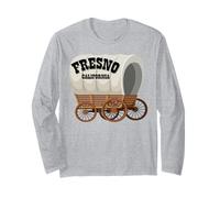 Fresno California Covered Wagon for Men Women. Long Sleeve T-Shirt