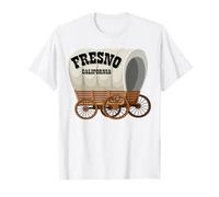 Fresno California Covered Wagon for Men Women. T-Shirt