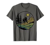 Fresno Nightcrawler Vintage Rustic Forest with Mountains T-Shirt