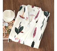 FRESQA 2PCS Japanese Lover Clothing Set Kawaii Cat Printed Kimono Yukata Steaming Wear Pajamas Man Woman Bathrobe Nightgown Japan