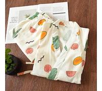 FRESQA 2PCS Japanese Lover Clothing Set Kawaii Cat Printed Kimono Yukata Steaming Wear Pajamas Man Woman Bathrobe Nightgown Japan