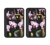 FRESQA Bell Orchid Pattern Premium Adult Seat Belt Shoulder Pad Protector – A Car Essential for Comfort and Style