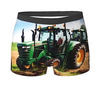FRESQA Company Farm Tractor Men'S Boxer Briefs,Soft,Moisture-Wicking,Breathable,Flexible & Comfortable Underwear