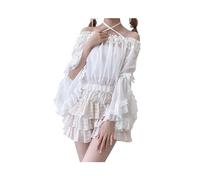 Japanese Lace Lolita Style Inner Layering Soft Girl Shirt Women Blouse For Top Off The Shoulder Summe Long Sleeve Outerwear Shir
