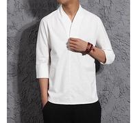 FRESQA Japanese Mens Cardigan Kimono Traditional Fashion Japanese Samurai Clothing Streetwear Yukata Male Shirt Mens Kimono Coat