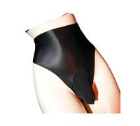 FRESQA Oily Sissy Pouch Panties Mens Seamless High Waist Underwear Sexy Cock Pouch High Elastic Gay Wear Glossy Ice Silk Erotic Briefs