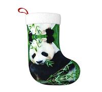 FRESQA Panda Christmas Stockings Santa,Xmas Character Fireplace Hanging Stockings For Gifts And Decorations