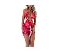 FRESQA Summer Black Sexy Dress Women Sleeveless Backless Hollow Out Bodycon Streetwear Aesthetic Clubwear Elegant Party Mini Dresses