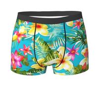 FRESQA Summer Style Hawaiian Premium Elastic Sweat-Absorbent Underpants,Comfortable Boxer Briefs With Optimal Stretch