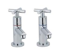 Fresssh Sala Pillar Bathrooms Filler Taps - 2 Pcs Filler Taps | Single Lever Sink Taps for Hot & Cold Water | Bath Mixer Tap | Chrome-Plated Deck Mounted Brass Taps Faucets for Home - Bathroom