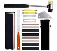 Fret Leveling Kit, Professional Luthier Tool Set, with Hammer, File, Rocker for Guitar Maintenance