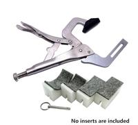 Fret Press Tool with 9 Interchangeable Brass Inserts (7.25"-20" Radius) for Guitar, Bass, Ukulele, Mandolin and Banjo, Handheld Fingerboard Fret Insertion Tool