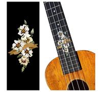 Fretboard Markers Inlaystickers Decals for Concert Ukulele - Hibiscus (10th & 12th Frets), UKF-259HI-C