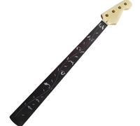 Fretless J BASS Guitar Neck Maple 20 Fret Rose Real Inlay 4 String Gloss