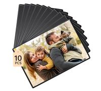 FRETONBA 10Pcs Magnetic Photo Frames, 6x4 inch Magnetic Picture Frame, Personalised Fridge Magnets for Photos, Postcard, Notices, Black