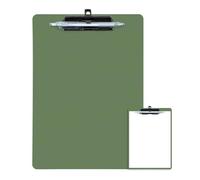 FRETONBA Clipboard with Pen Holder, Plastic Clipboard with Low Profile Metal Clip, Hanging Clip Boards Holds 8.5x11 Inch Papers, Standard A4 Letter Size Clip Boards for Offices & School, Green