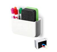 FRETONBA Magnetic Pen Holder Foldable, Magnetic Marker Holder, Whiteboard Pen Holders Organizer, Magnetics Marker Storage for Fridge, Refrigerator, Locker (White)