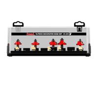 Freud 91-210: 10 Piece Decorative Edge Quadra-Cut Router Bit Set